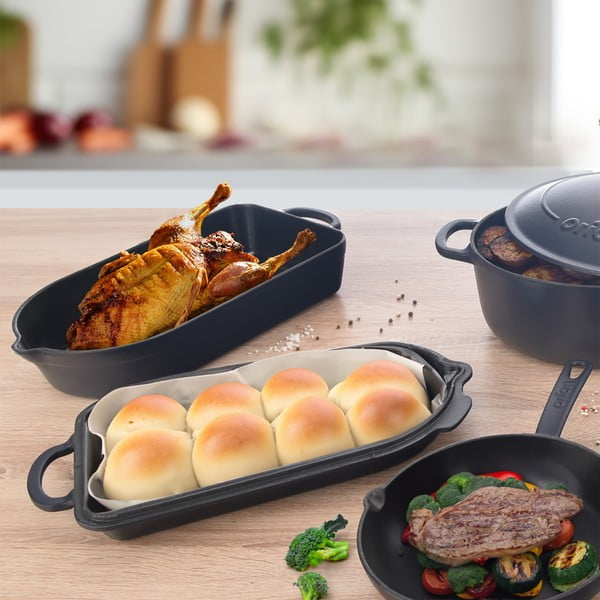 Tavă de copt din fontă 22x42,5 cm LITINA SMALT – Orion-image-3