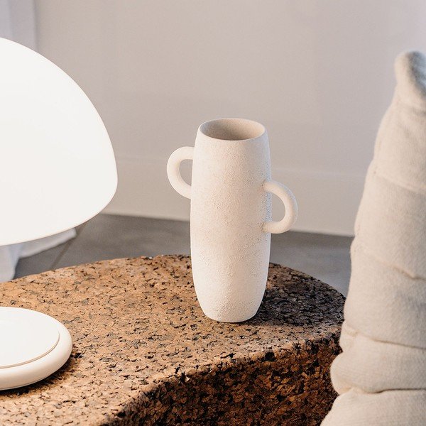 Vază albă din ceramică (înălțime 30 cm) Bullet – S|P Collection-image-1