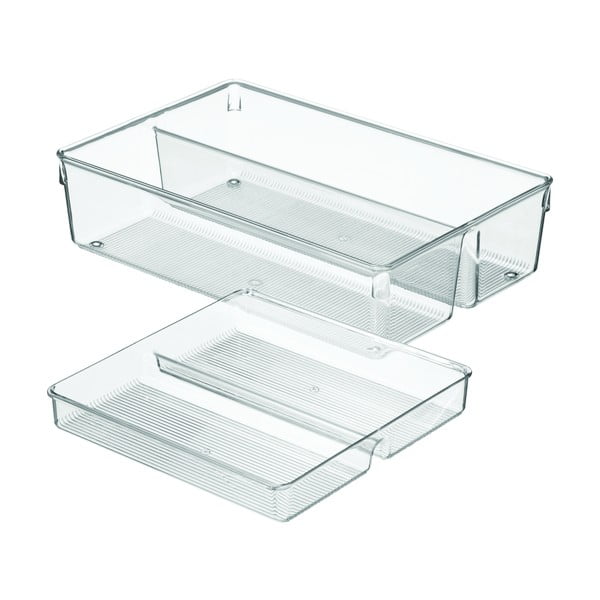 Organizator dublu pentru sertare bucătărie iDesign Linus, 31 x 20 cm-image-2