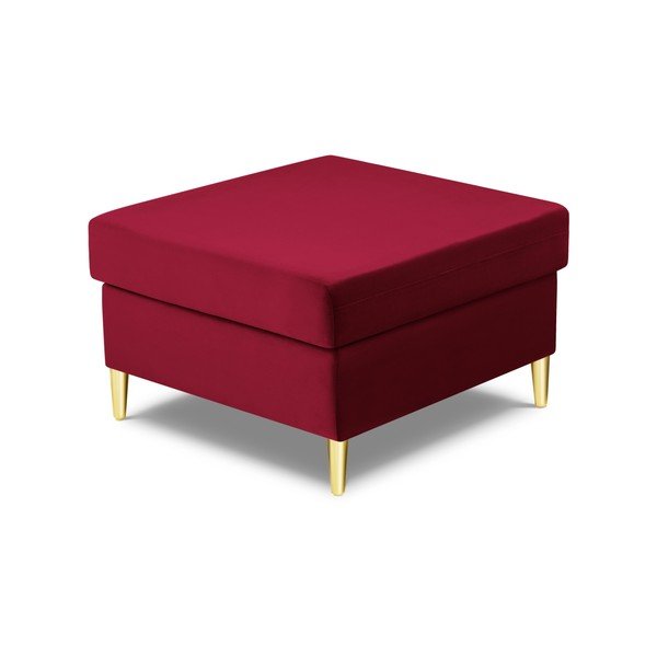 Taburet roșu cu tapițerie din catifea Kyoto – Cosmopolitan Design-image-2