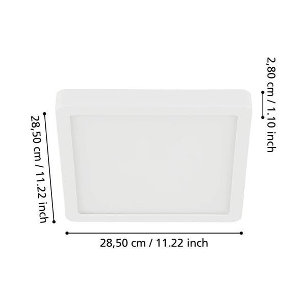 Plafonieră albă LED 28,5x28,5 cm FUEVA 5 – EGLO-image-2