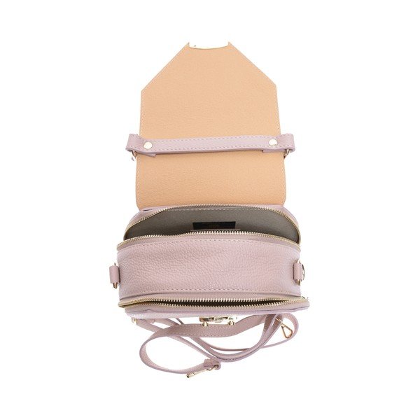 Geantă de umăr din piele Roberta M Rosa, roz-image-4