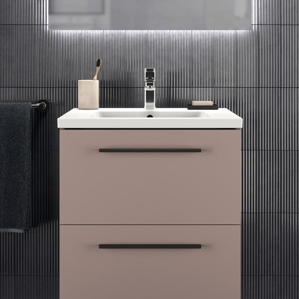 Dulap sub chiuvetă gri/bej suspendat 60x63 cm i.Life B – Ideal Standard-image-1