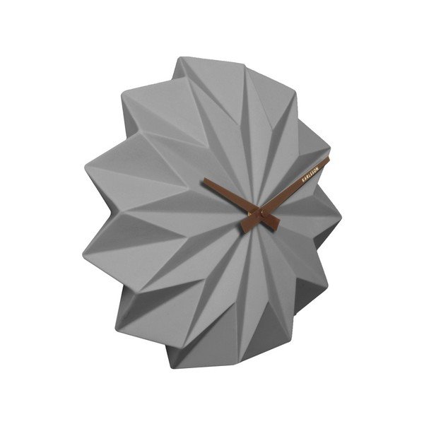 Ceas de perete Karlsson Origami, gri-image-1