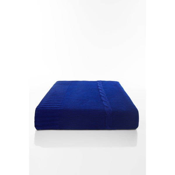 Pătură Home De Bleu Lora, 170 x 130 cm, albastru închis