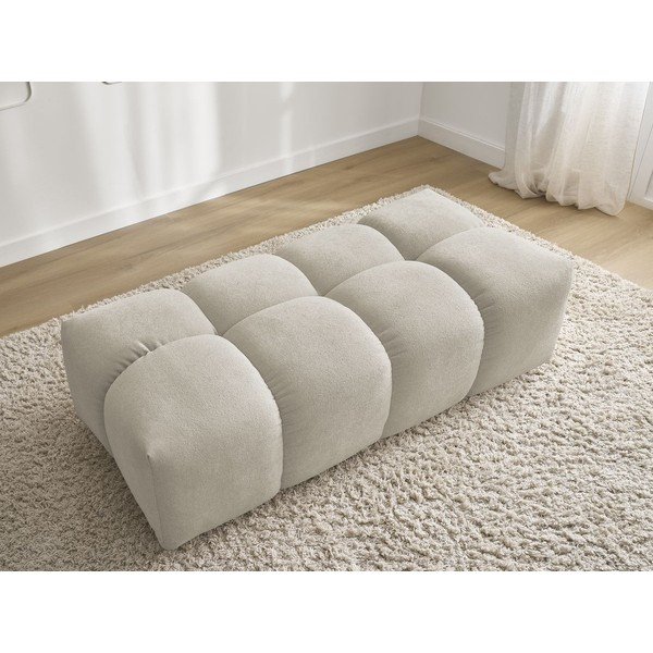 Taburet bej cu tapițerie din chenille Everest – Bobochic Paris-image-4
