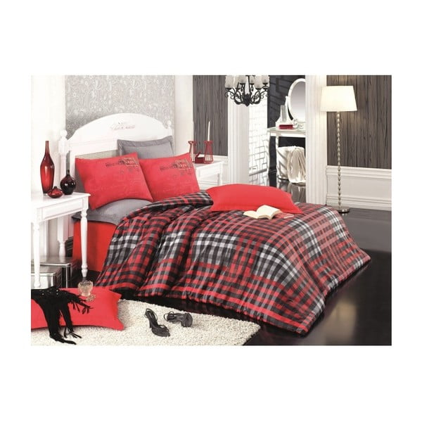 Lenjerie de pat, roșu, Piazza, 160x220 cm