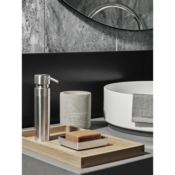 Dozator de săpun lichid argintiu lucios de montat pe perete din oțel inoxidabil 100 ml Nexio – Blomus-image-3