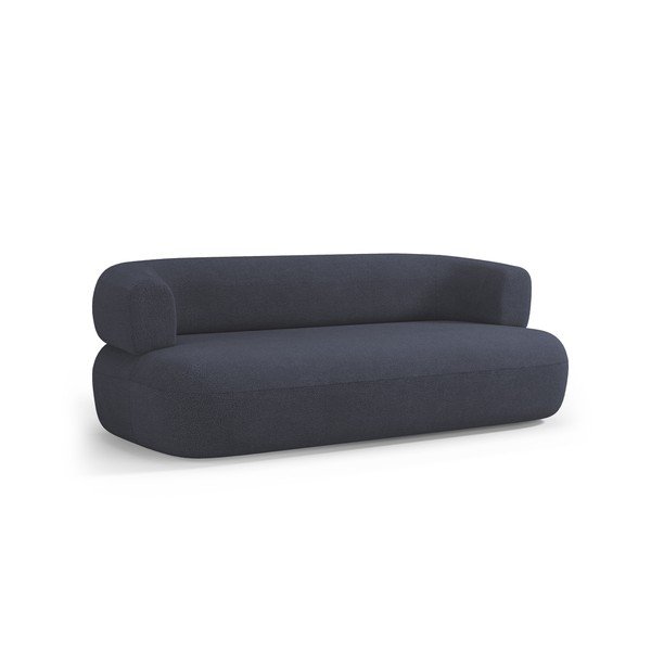 Canapea albastru-închis cu tapițerie din țesătură bouclé 178 cm Jenny – Micadoni -image-1