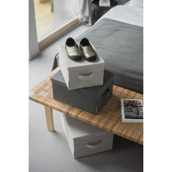 Cutie de depozitare bej din material textil cu capac 35x26x19 cm Soft Storage – Bigso-image-4