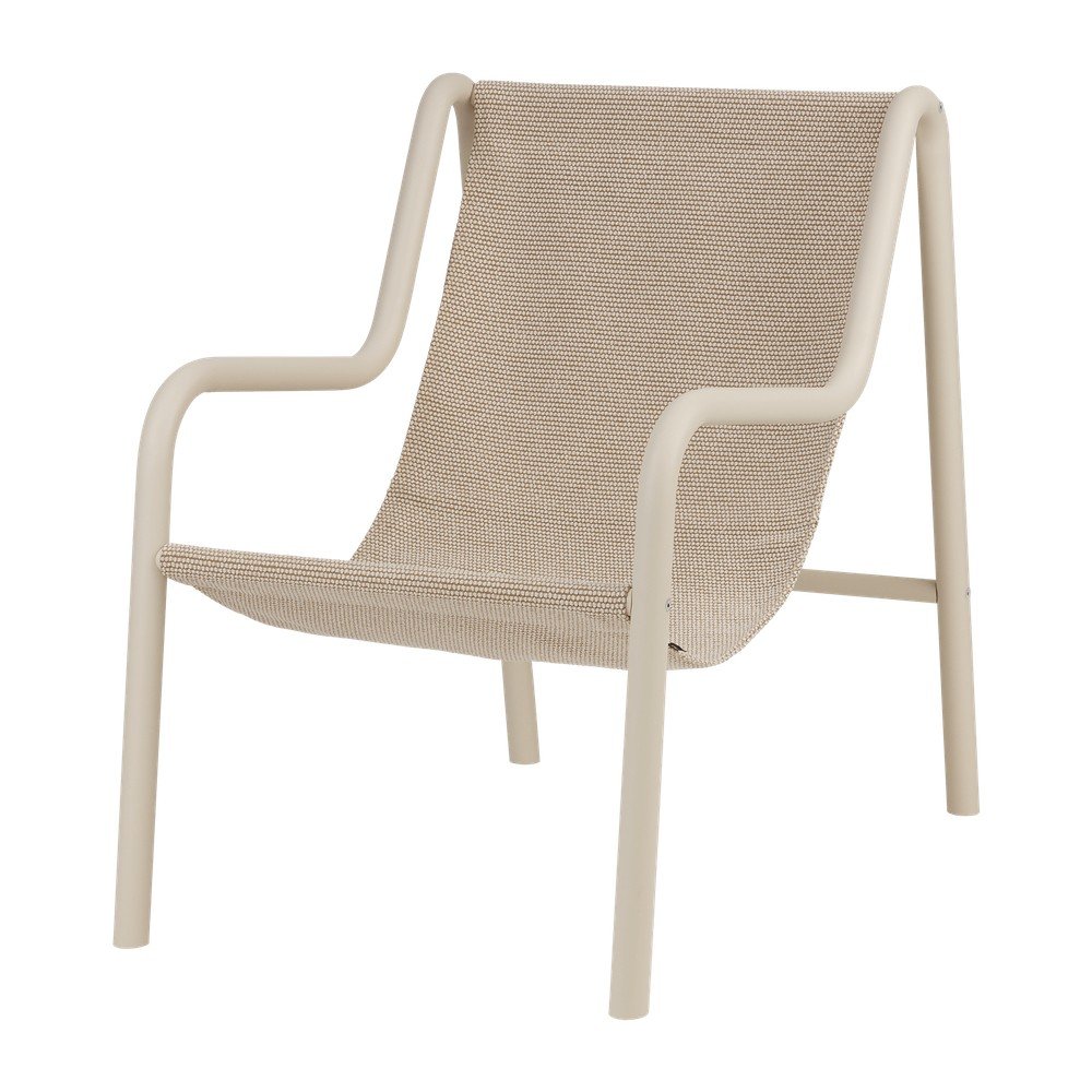 Fotoliu de grădină bej din metal Nokk – noo.ma