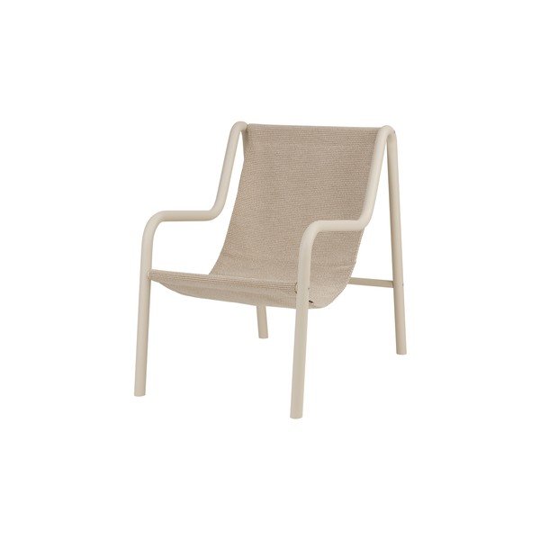 Fotoliu de grădină bej din metal Nokk – noo.ma