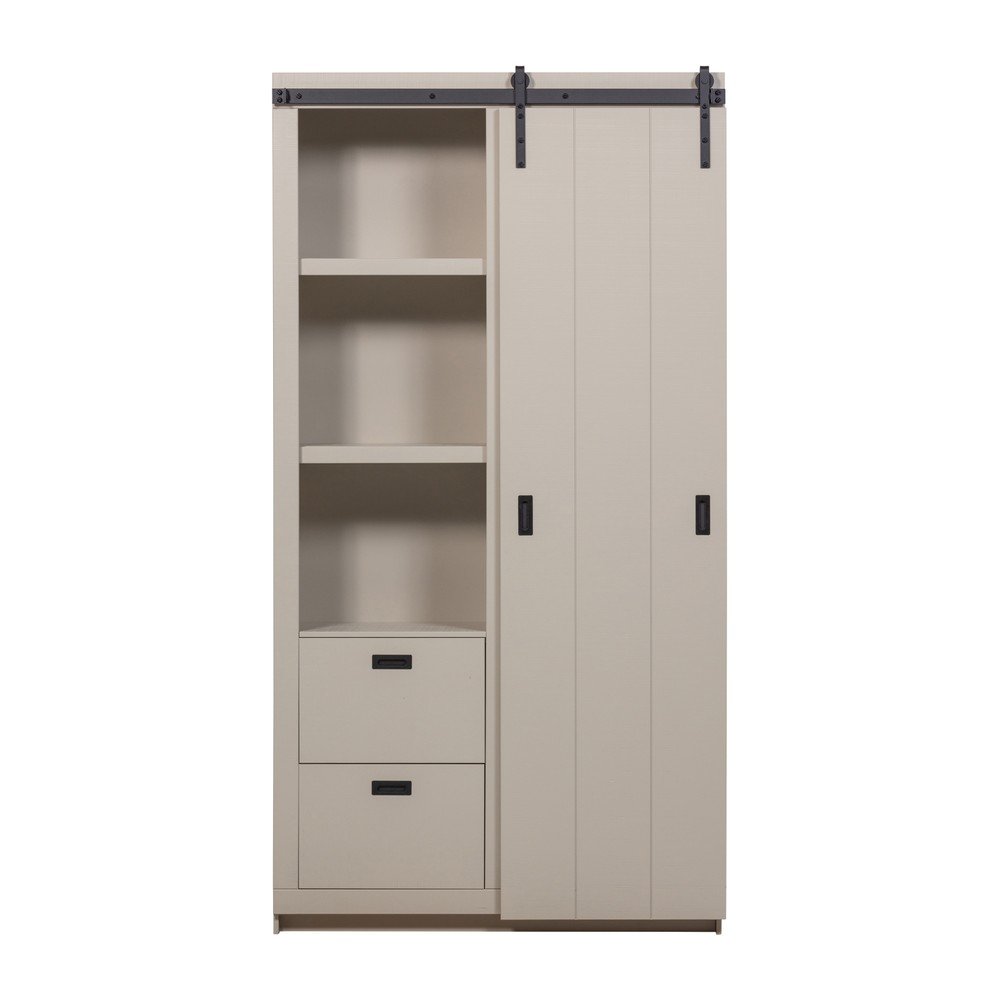 Dulap grej din lemn de pin cu uÈu0099ÄglisantÄ122x230x37 cm Slide âu0080vtwonen