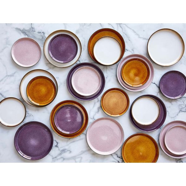 Farfurie neagră/mov din gresie ø 27 cm Gastro Black/Purple – Bitz-image-1