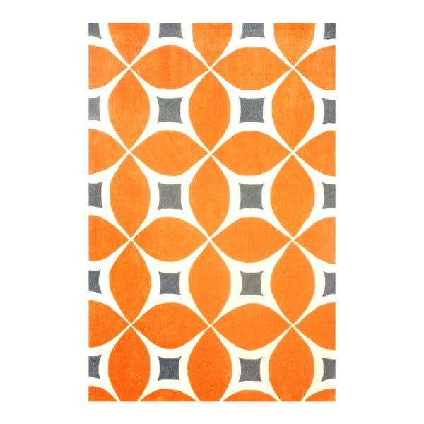 Covor țesut manual nuLOOM Deep Orange, 152 x 244 cm