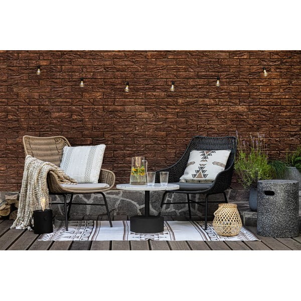 Covor reversibil pentru exterior din plastic reciclat Green Decore Afra, 90 x 150 cm, bej-maro-image-1