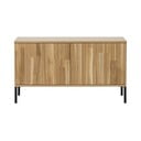 Comodă TV în culoare naturală cu aspect de lemn de stejar 100x56x44 cm Gravure – WOOOD