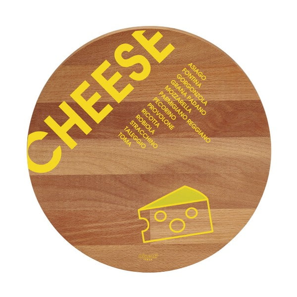 Tocător din lemn de fag Bisetti Cheese, ø 30 cm