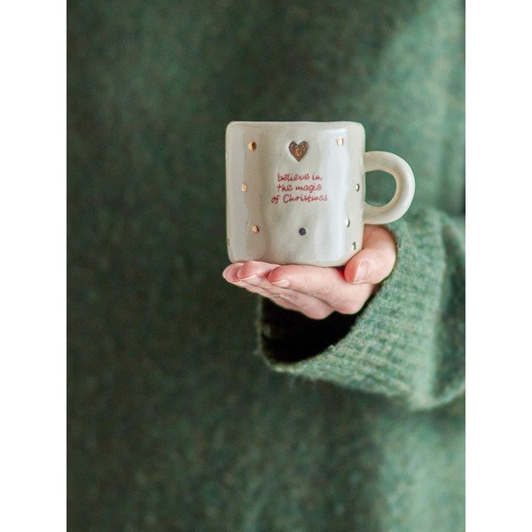 Cești crem 4 buc. din gresie ceramică 260 ml  cu model de Crăciun Christy – Bloomingville-image-4