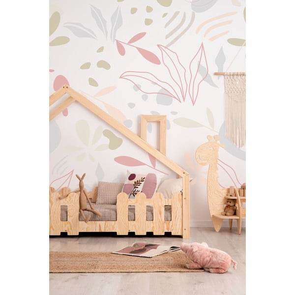 Pat pentru copii în formă de căsuță 70x140 cm Dudu - Adeko-image-2