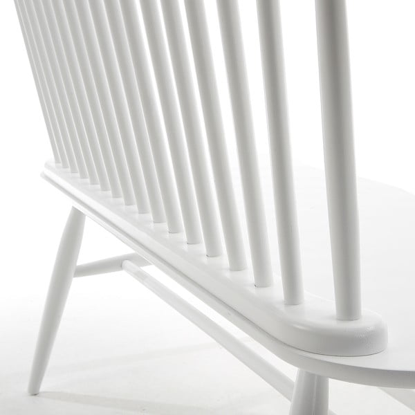 Bancă pentru șezut din lemn de cauciuc Kave Home Slover, 120 x 53 cm, alb-image-4