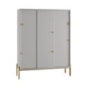 Șifonier de copii gri deschis 154x195 cm Cube - Pinio