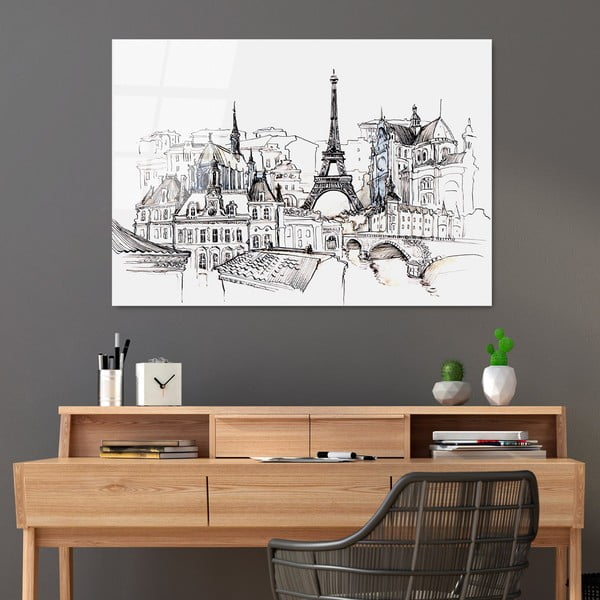 Tablou din sticlă 70x100 cm Paris – Wallity-image-1