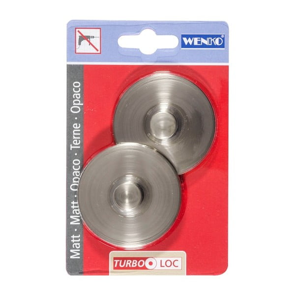 Set 2 cuiere de perete Wenko Turbo-Loc Matt-image-1