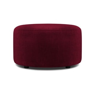 Puf din catifea Mazzini Sofas Debbie, ø 68 cm, roșu închis