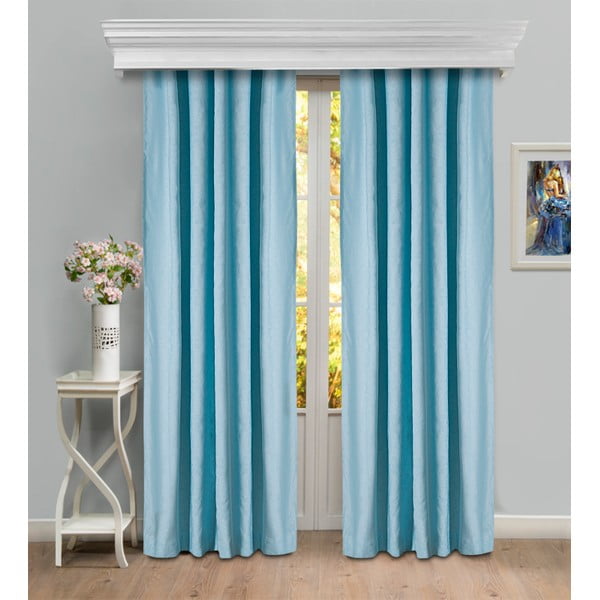 Set 2 draperii Marvella Curtain Panel, 150 x 200 cm, albastru 