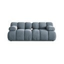 Canapea modulară gri cu tapițerie din catifea 188 cm Bellis – Micadoni 