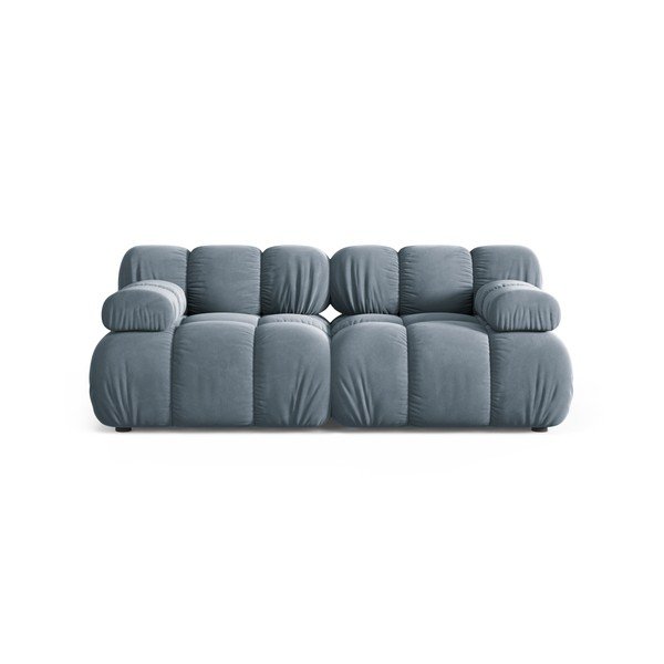Canapea modulară gri cu tapițerie din catifea 188 cm – Micadoni 