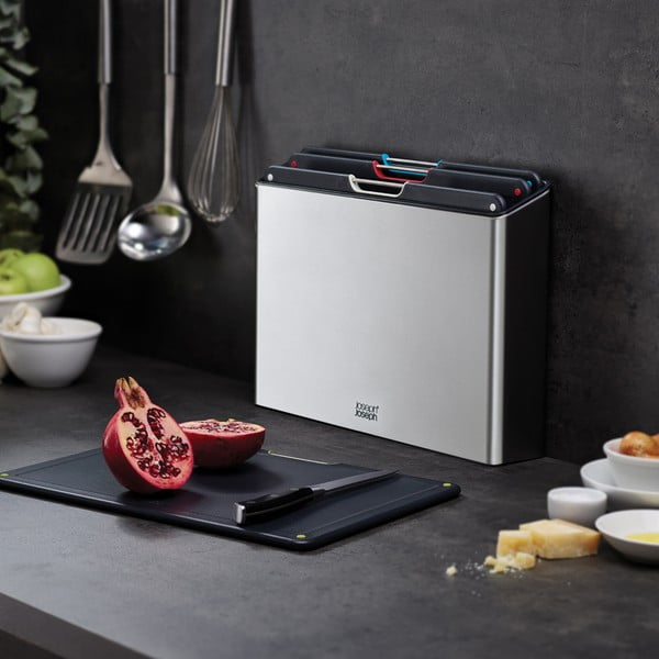  4 tocătoare cu suport 7x35,5 cm Folio - Joseph Joseph-image-1