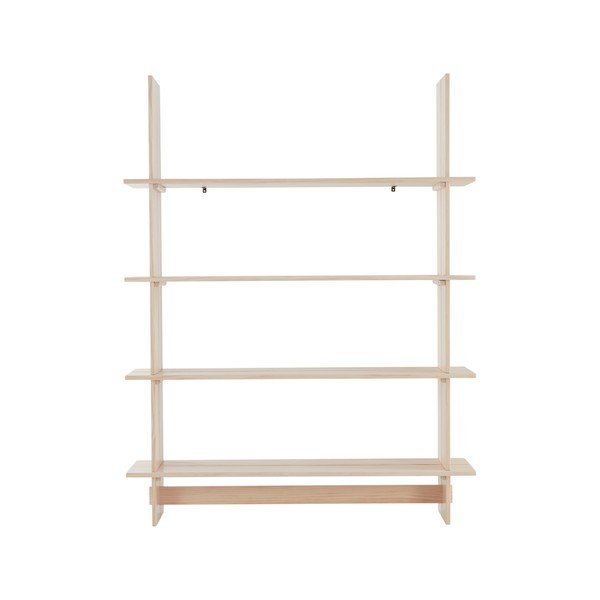 Etajeră în culoare naturală din lemn de pin 140x180x40 cm Tottori – Jotex-image-2