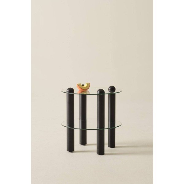 Măsuță auxiliară rotundă din sticlă ø 48 cm Egan – Jotex-image-1