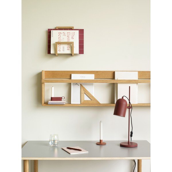 Raft în culoare naturală etajat/pentru fotografii din lemn de stejar 110 cm Display – Hübsch-image-2