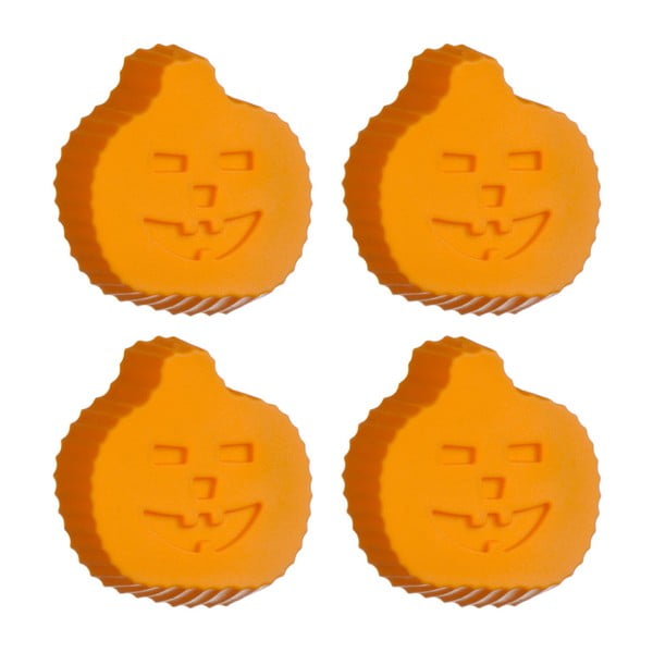 Set 4 forme din silicon pentru copt Premier Housewares Pumpkin