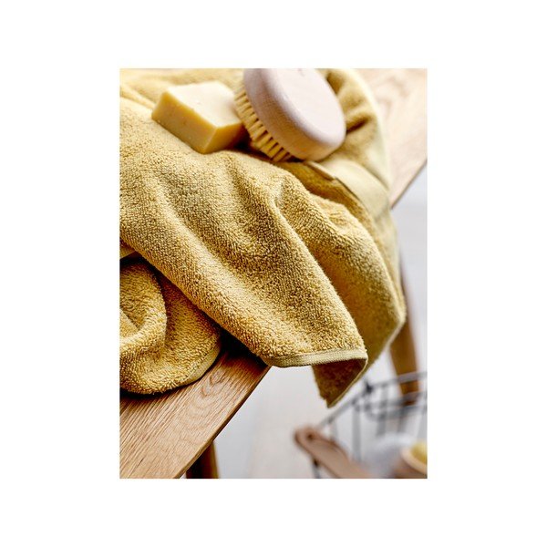 Prosop galben din bumbac organic 70x140 cm Comfort – Södahl-image-2