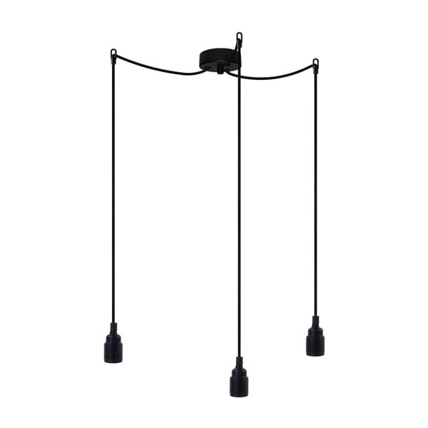 Lampă de tavan cu 3 cabluri Bulb Attack Seis, negru