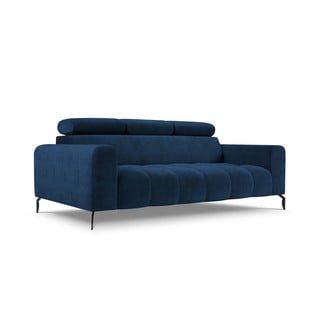Canapea reglabilă cu suprafață de catifea Milo Casa Nico, albastru