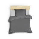 Lenjerie de pat gri închis din bumbac satinat pentru pat de o persoană 140x200 cm – Mijolnir