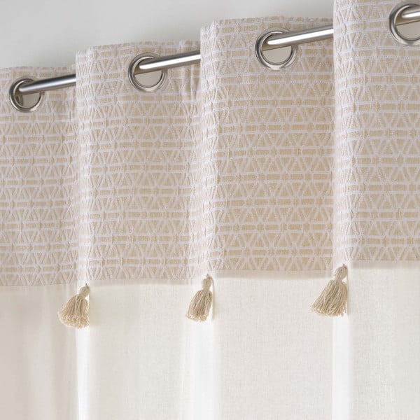Draperie albă-bej din amestec de bumbac 140x240 cm Milano – douceur d'intérieur-image-2