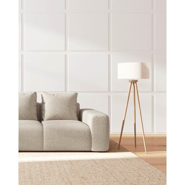 Canapea bej cu tapițerie din stofă bouclé 287 cm Feiro – MESONICA-image-4