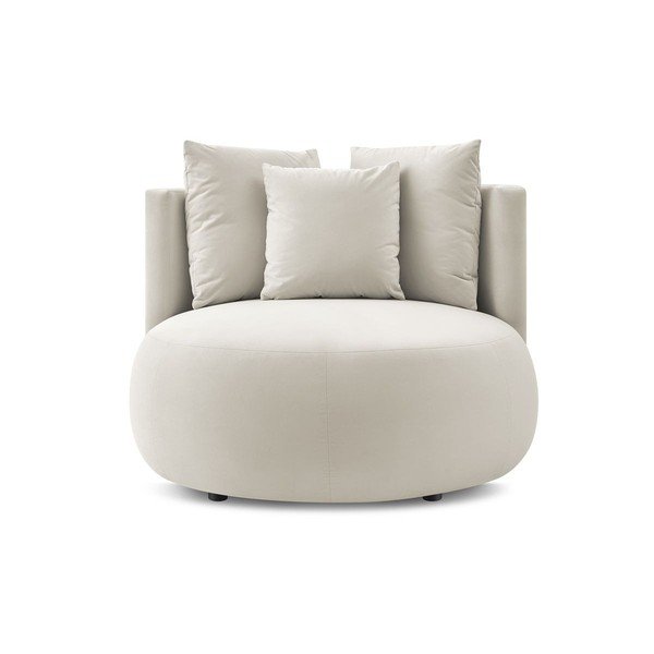 Fotoliu bej cu tapițerie din catifea Cesar – Bobochic Paris-image-3