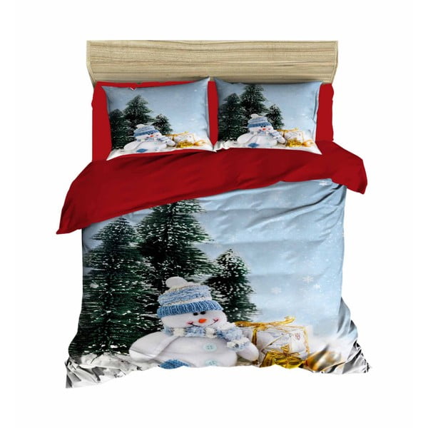Lenjerie pentru pat dublu motive Crăciun Katy, 200 x 220 cm