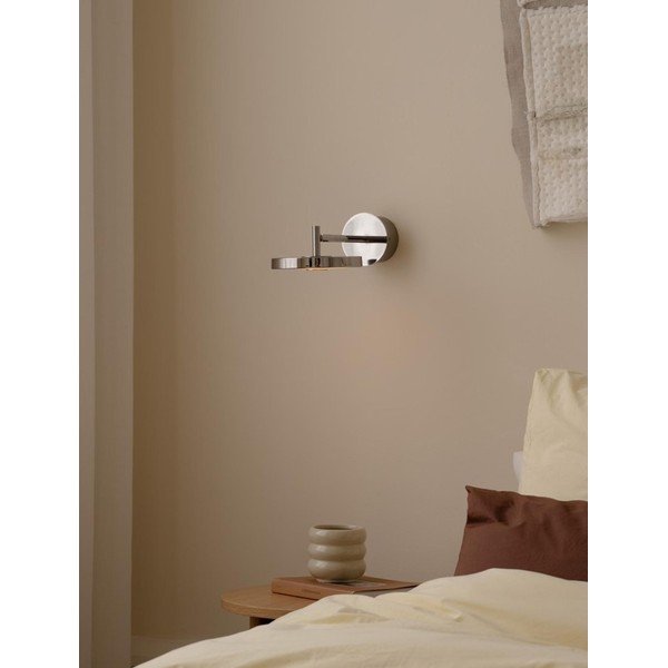 Aplică de perete argintiu-lucios LED cu structură flexibilă/cu intensitate reglabilă cu alimentare la priză ø 15 cm Asteria Wall Short – UMAGE-image-3
