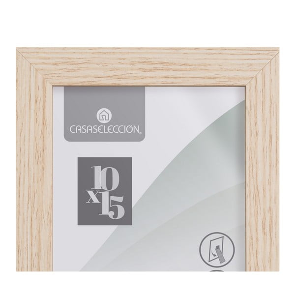 Ramă foto în culoare naturală cu picior de susținere, de agățat 12,5x17,5 cm Sencillo – Casa Selección-image-1