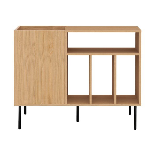 Comodă neagră/cu aspect de lemn de stejar 100x80 cm Viny - TemaHome-image-3