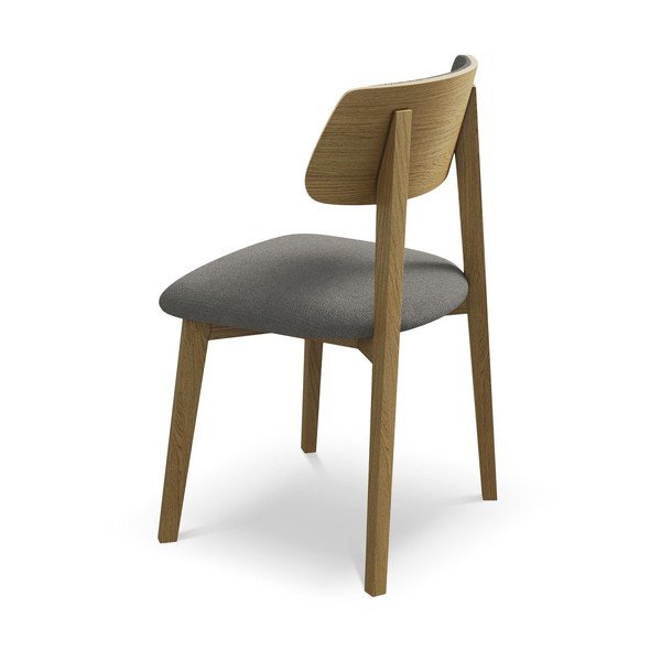 Scaun de dining gri din lemn masiv Niu – Makamii-image-3