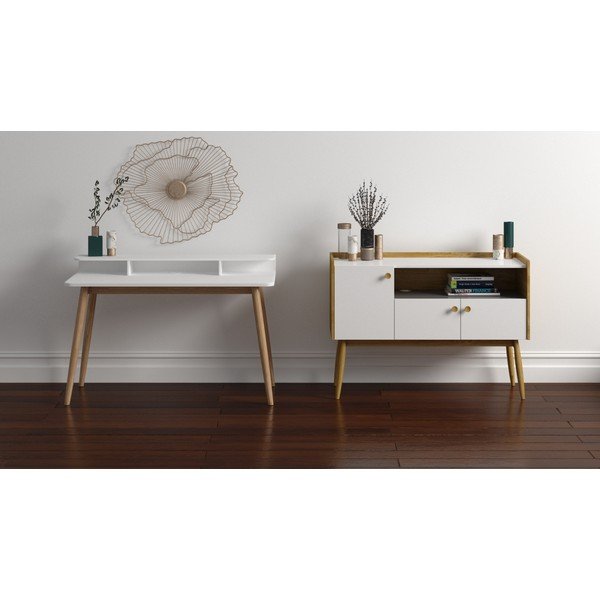 Birou Woodman Farsta, alb-image-3